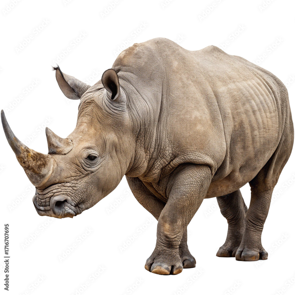 Obraz premium rhinoceros isolated on transparent background png