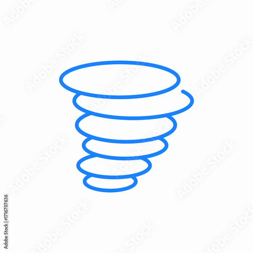 tornado warning icon sign vector