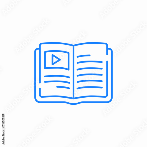 video book icon sign vector