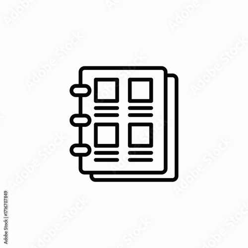 visual scene planner icon sign vector