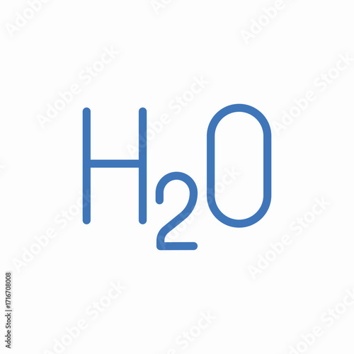 water formula icon sign vector