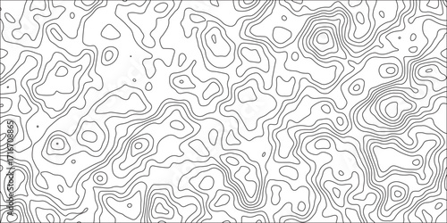 Abstract topographic contours map background. Topography and geography map grid abstract backdrop. Cartography texture abstract banner use. ocean topographic line map with curvy wave isolines vector