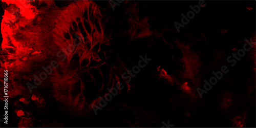 Abstract fire flame grunge texture background. Red color powder explosion isolated on black background. Smoke fog misty texture overlay on dark black. Realistic cloudscape atmosphere.