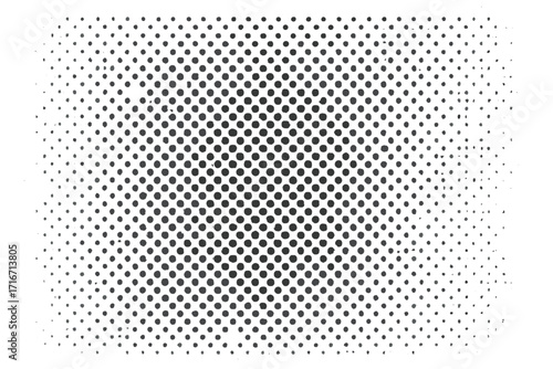 Halftone dots background with gradient effect. Vintage pop art texture for comic book design. Abstract vector pattern overlay with grunge distressed circle elements.