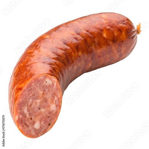 Smoked Sausage Link with Cut End meat pork