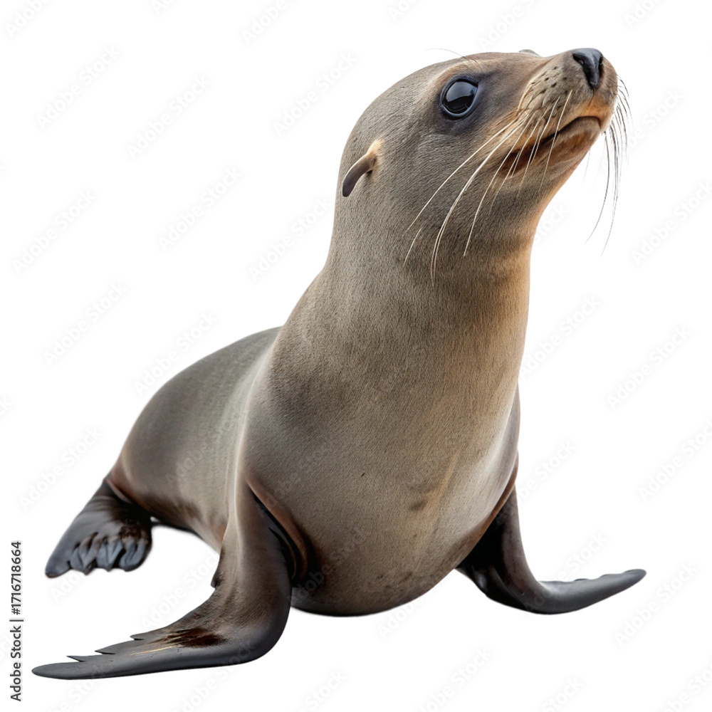 Naklejka premium sea lion isolated on white background