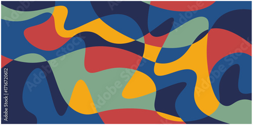 Abstract colorful liquid psychedelic background. Vector illustration. Wavy pattern. Liquid texture for cover design