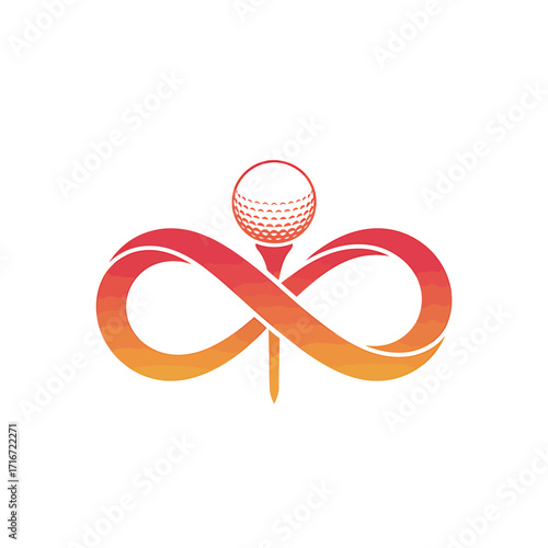 Abstract stylized logo design with smooth curves and geometric elements