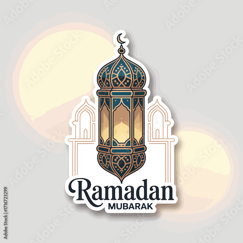 Decorative vector sticker design featuring a celebrity portrait