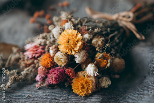 bouquet of dried flowers