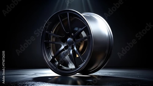 Black Alloy Wheels - High-Performance Design.