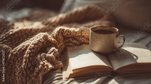 Wallpaper Mural Cozy Morning Reading with Coffee in Bed
 Torontodigital.ca