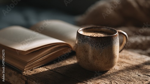 Wallpaper Mural Cozy Morning Coffee and Open Book Indoors
 Torontodigital.ca