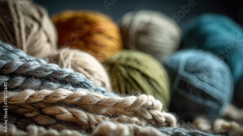 Wallpaper Mural Colorful Yarn Balls and Wool Knitting Threads
 Torontodigital.ca