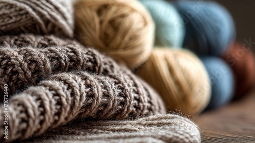 Wallpaper Mural Colorful Yarn Balls and Wool Knitting Threads
 Torontodigital.ca