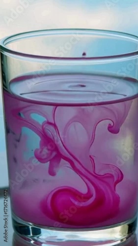 Colorful fluid ink motion — slow swirling ink mixing in water, abstract artistic effect.