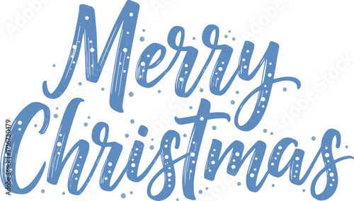  Merry Christmas lettering with dots, cute handwritten typography for social media