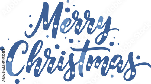  Merry Christmas lettering with dots, cute handwritten typography for social media