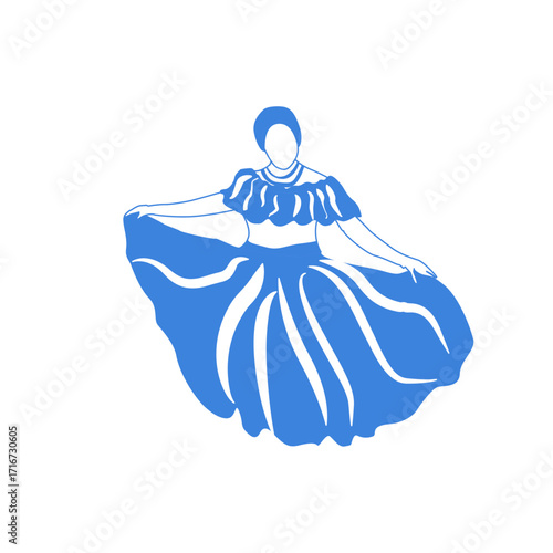 Illustration of a coreira tambor de crioula