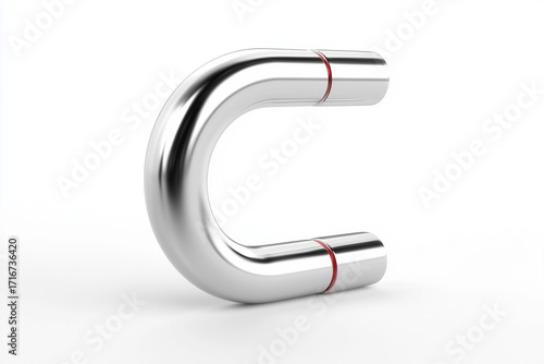 A magnet, 3D render, isolated on a white background.