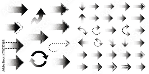 Dynamic arrow icons indicating direction, progress, and movement for website design, business presentations, and modern infographics