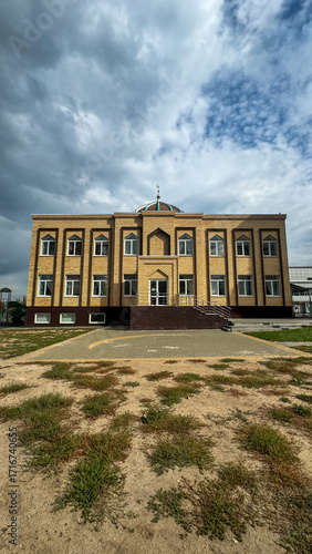 Muslim Madrasa under Cloudy Sky