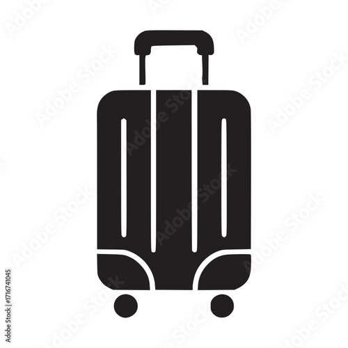 Vector art of suitcase, a symbol of travel and adventure, perfect for illustrating vacation, tourism, or international journeys in a sleek and modern design, isolated on a light background
