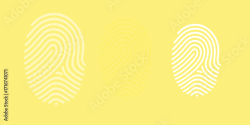 Vector illustration of an abstract golden egg with a unique digital biometric fingerprint design. finger, thumbprint, crime, identification, thumb, detective, forensic, criminal, evidence, ink