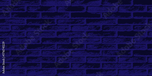 Vintage urban brickwork texture featuring a solid blue stone wall pattern