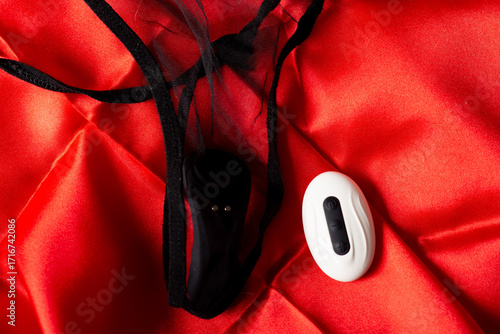 A female sex toy for pussy with a remote control. A sex toy at a distance.