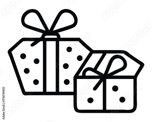 A vector illustration of a set of colorful gift boxes with bows and ribbons for any celebration
