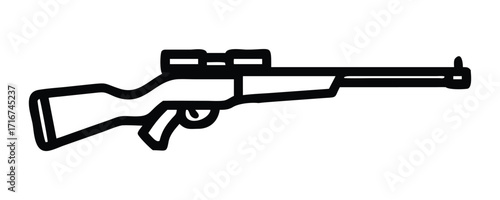 Hand holding a black gun vector illustration