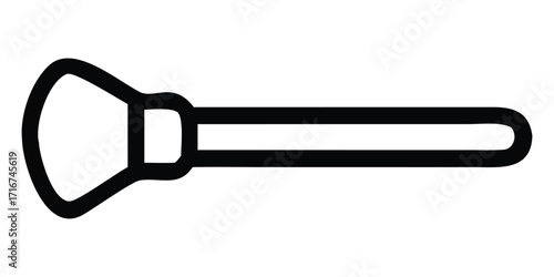 A vector illustration of a sharp steel key cutting through a metal object