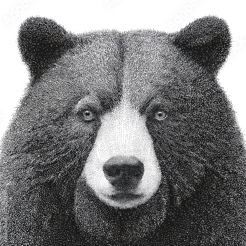 Bear portrait illustration
