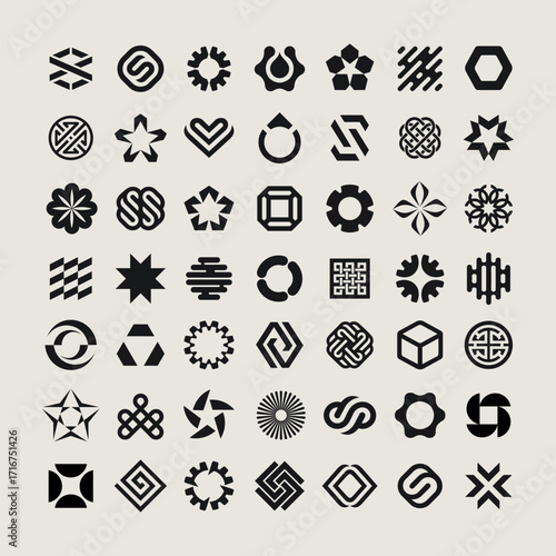 Set of vector logo design templates. Abstract icons.	
