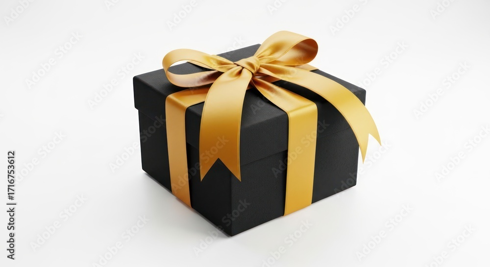 Obraz premium Gift Box with Gold Ribbon.