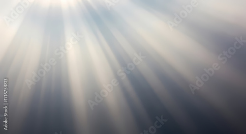 Angelic light rays streaming downwards creating a serene and ethereal atmosphere perfect for spiritual or hopeful themes