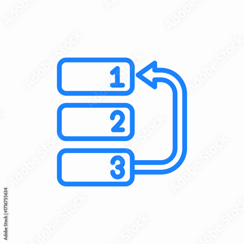 priority process icon sign vector