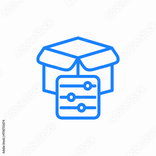 product features icon sign vector