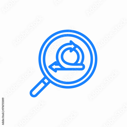 scrum agile magnifier icon sign vector