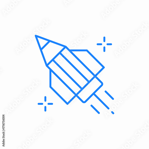 space rocket icon sign vector