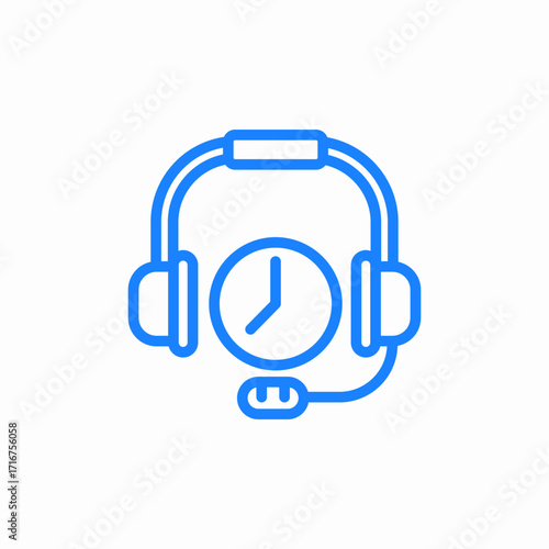 support time icon sign vector