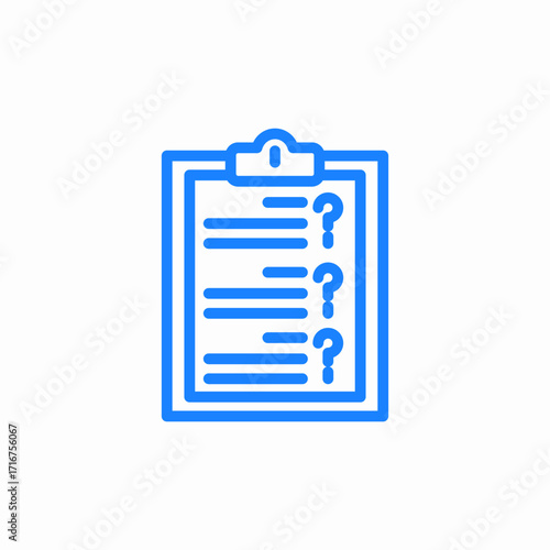 survey questionnaire icon sign vector