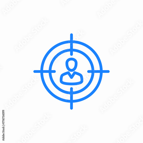 target audience icon sign vector