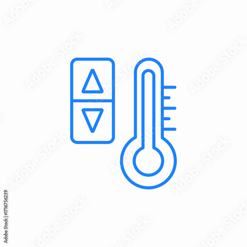 temperature contorls icon sign vector