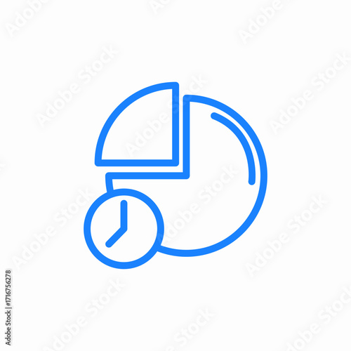 time allocation icon sign vector