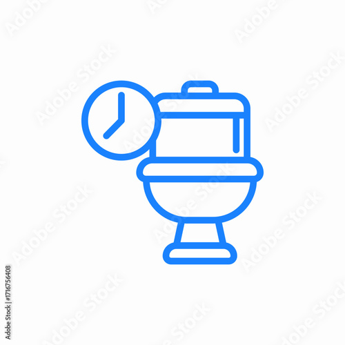 toilet timer icon sign vector
