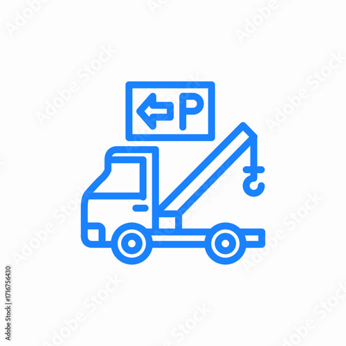 tow truck icon sign vector