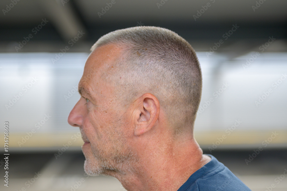 Fototapeta premium Side Profile Of Mature Man