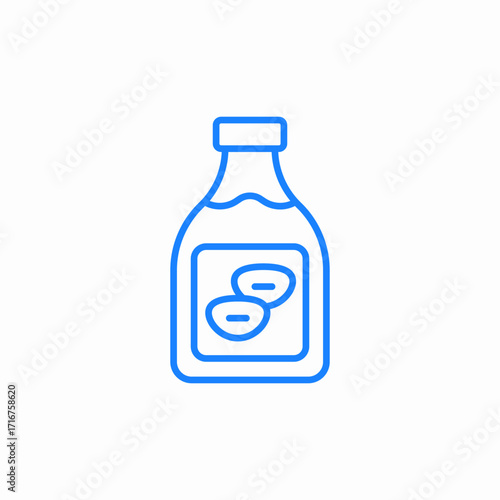 bottle of olive oil icon sign vector